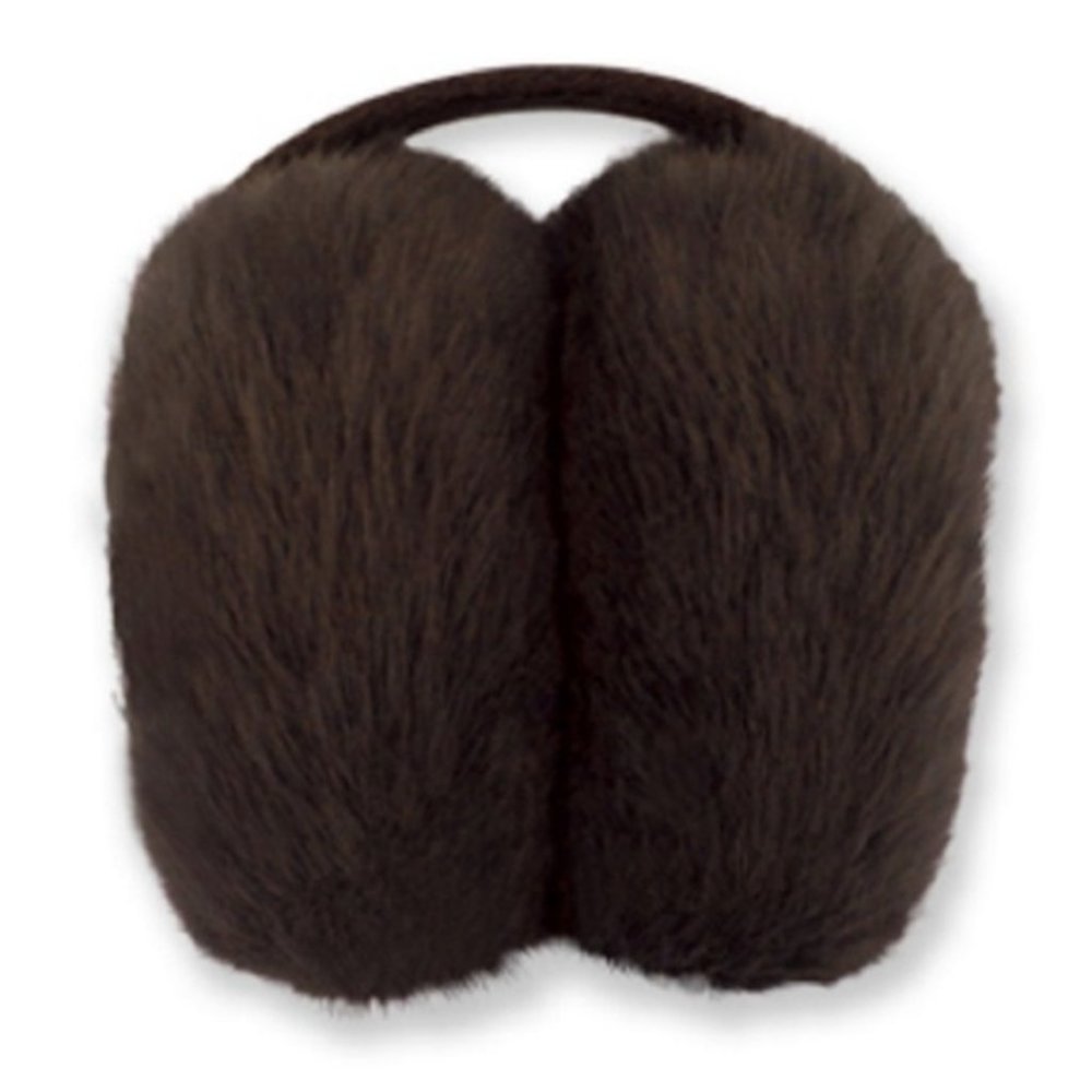 Brown fuzzy earmuffs